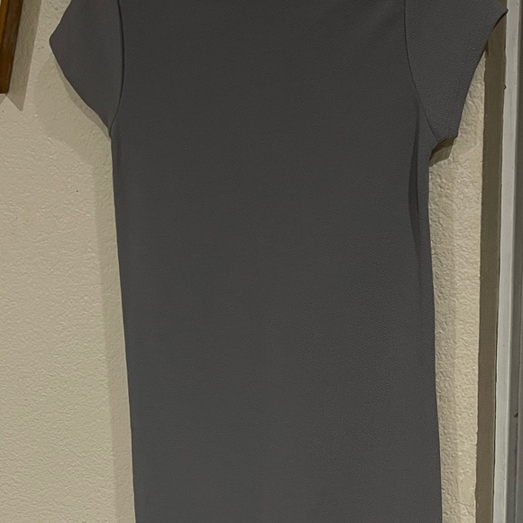 jonathan martin Gray Mini Sheath Dress with Mesh Yoke - Picture 2 of 5